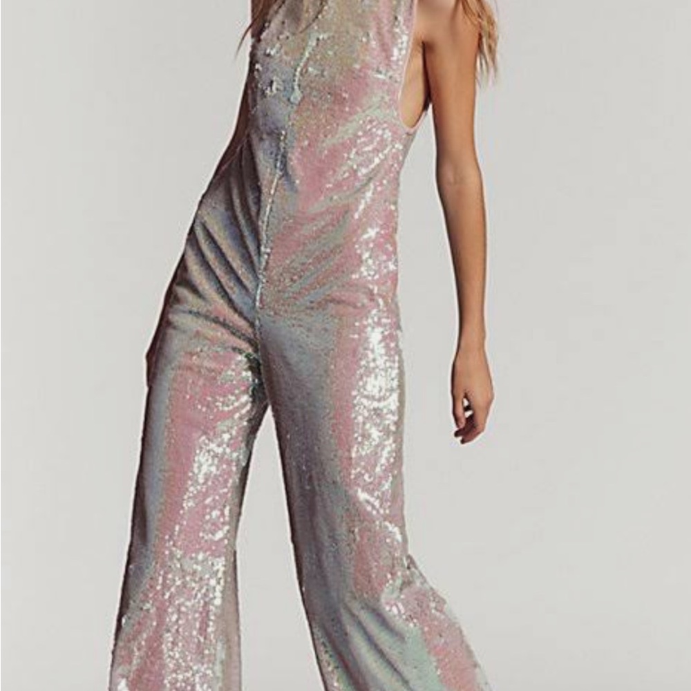 Free People Sequin Jumpsuit